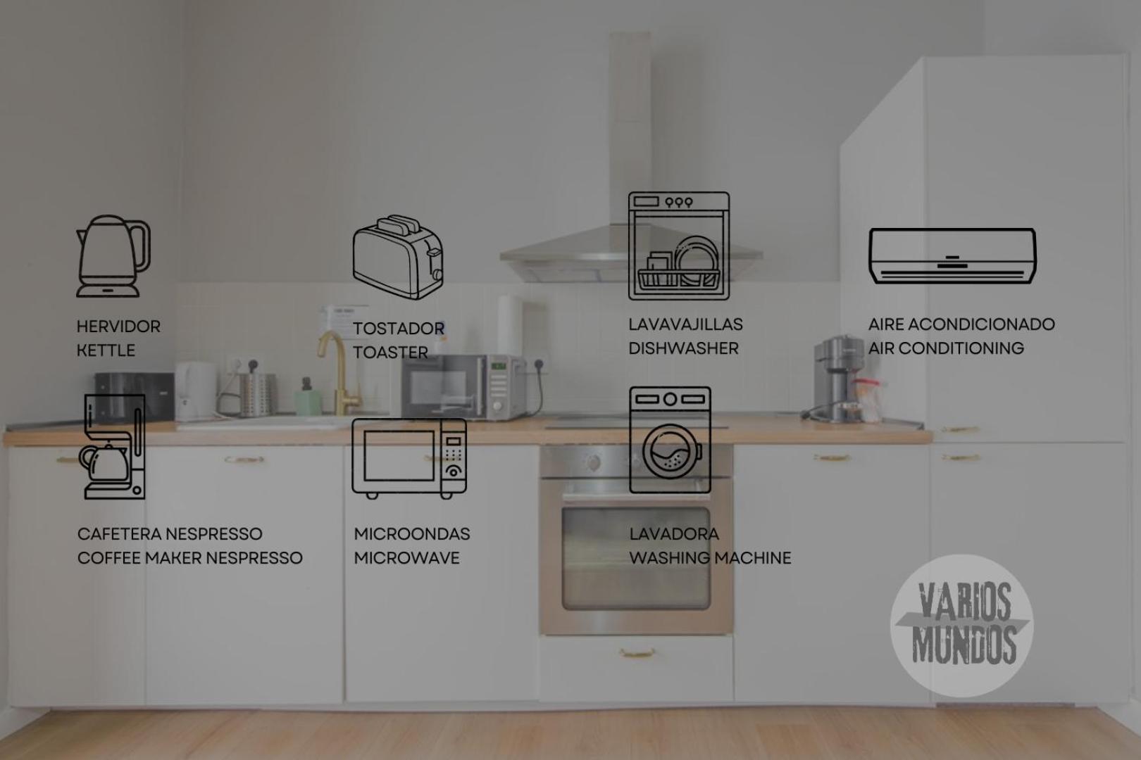 Modern Apt & Cool Interior Design A 20 Metros Del Retiro E1 マドリード エクステリア 写真